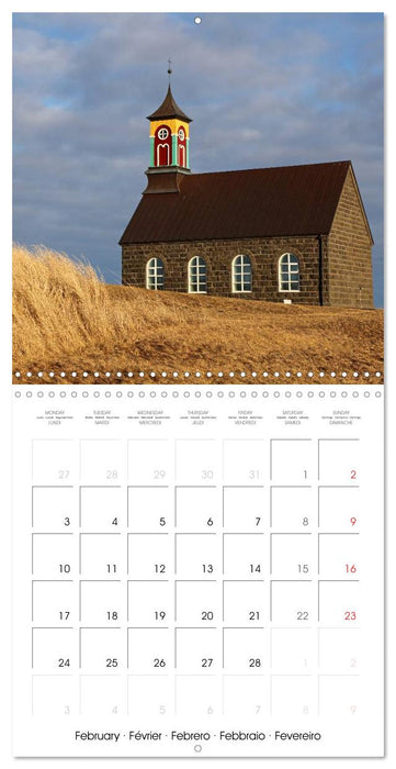 Islande (CALVENDO Calendrier mensuel 2025)