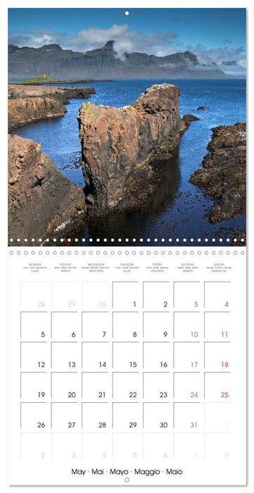 Islande (CALVENDO Calendrier mensuel 2025)