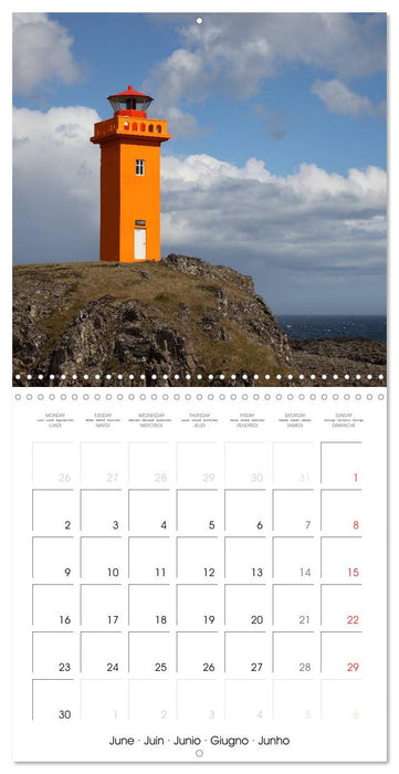 Islande (CALVENDO Calendrier mensuel 2025)