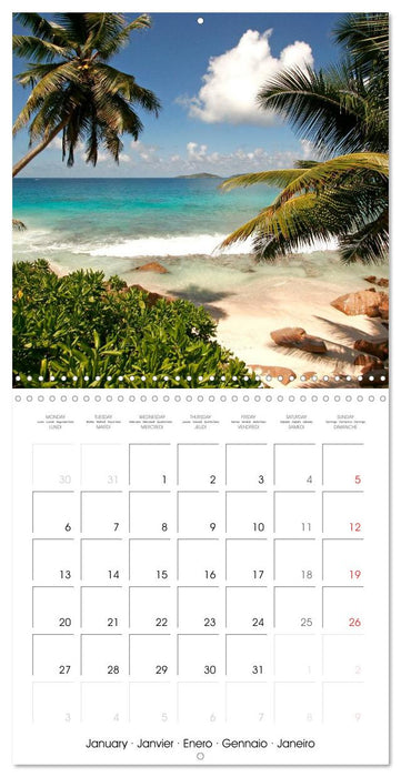 dream beaches - Seychelles (CALVENDO Monthly Calendar 2025)