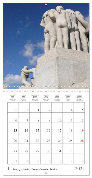 Vigeland Sculpture Park Oslo (CALVENDO Monthly Calendar 2025)