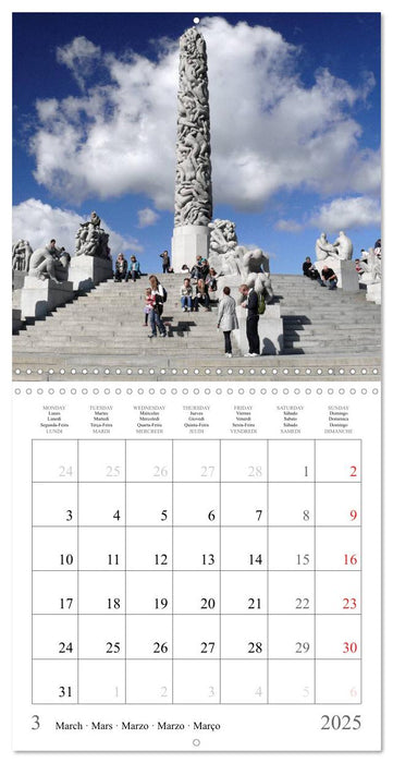 Vigeland Sculpture Park Oslo (CALVENDO Monthly Calendar 2025)