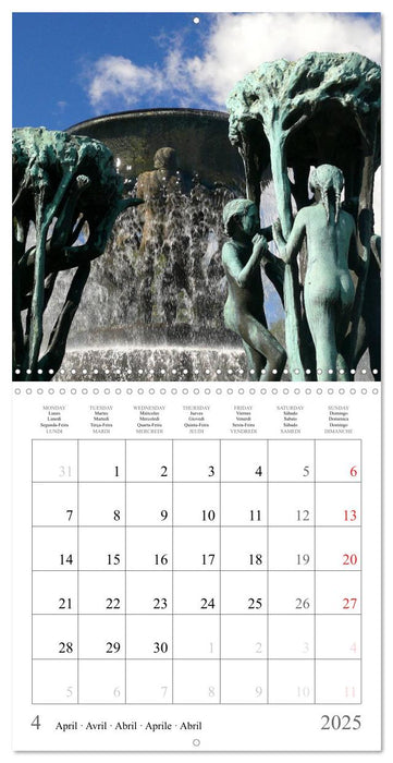 Vigeland Sculpture Park Oslo (CALVENDO Monthly Calendar 2025)