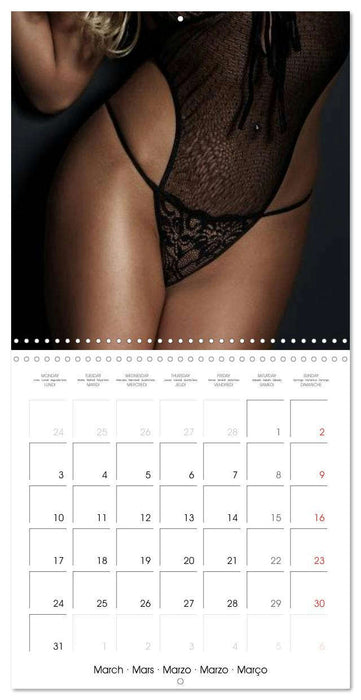 Erotica • Back views and body parts (CALVENDO Monthly Calendar 2025)