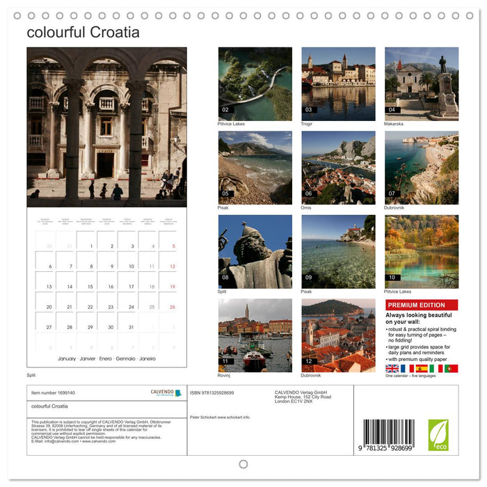 colourful Croatia (CALVENDO Monthly Calendar 2025)