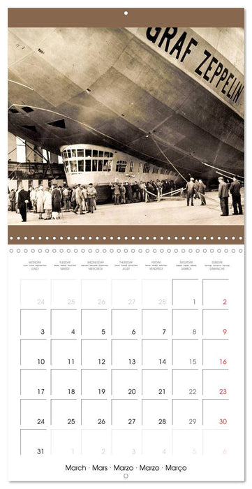 Airships – Zeppelins on historic postcards (CALVENDO Monthly Calendar 2025)