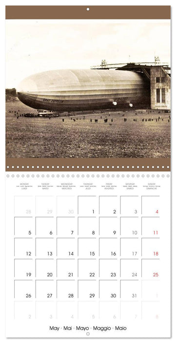 Airships – Zeppelins on historic postcards (CALVENDO Monthly Calendar 2025)