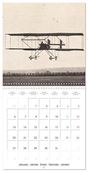 Biplanes on historic postcards (CALVENDO Monthly Calendar 2025)