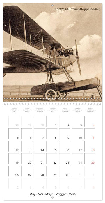 Biplanes on historic postcards (CALVENDO Monthly Calendar 2025)