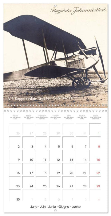 Biplanes on historic postcards (CALVENDO Monthly Calendar 2025)