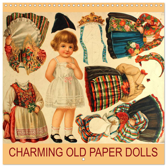 CHARMING OLD PAPER DOLLS (CALVENDO Monthly Calendar 2025)