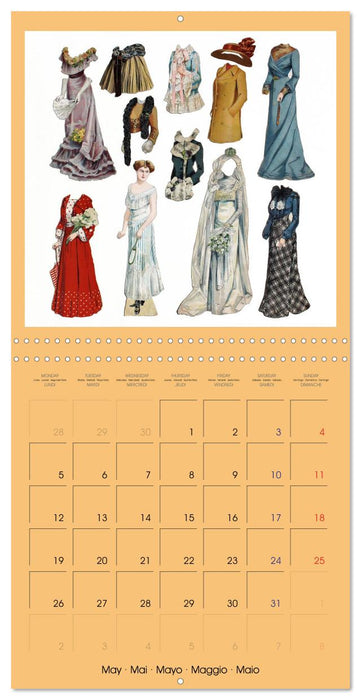 CHARMING OLD PAPER DOLLS (CALVENDO Monthly Calendar 2025)