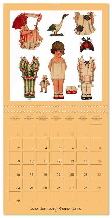 CHARMING OLD PAPER DOLLS (CALVENDO Monthly Calendar 2025)