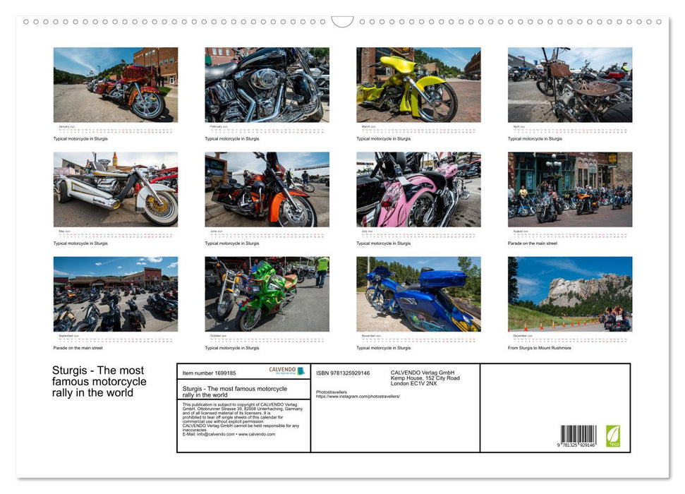 Sturgis - The most famous motorcycle rally in the world (CALVENDO Monthly Calendar 2025)