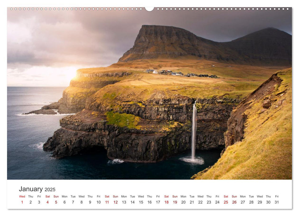 Autumn light at Faroe island (CALVENDO Monthly Calendar 2025)