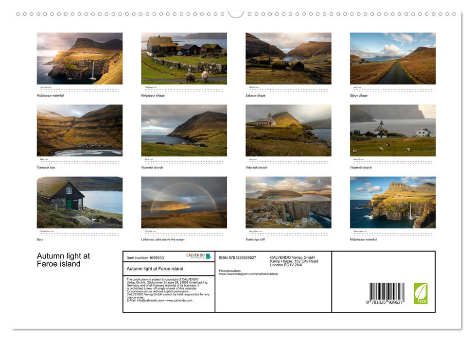 Autumn light at Faroe island (CALVENDO Premium-Calendar 2025)