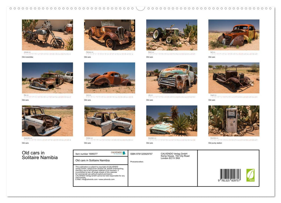 Old cars in Solitaire Namibia (CALVENDO Premium-Calendar 2025)