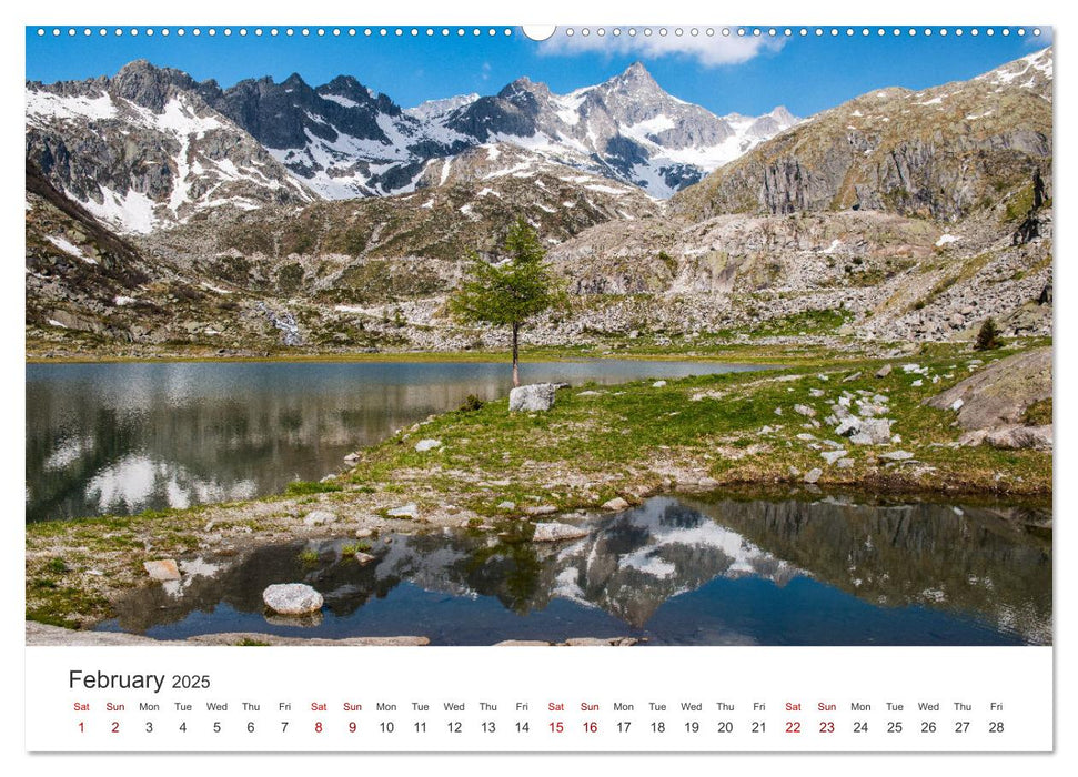 Alpine lakes on the Dolomites (CALVENDO Monthly Calendar 2025)