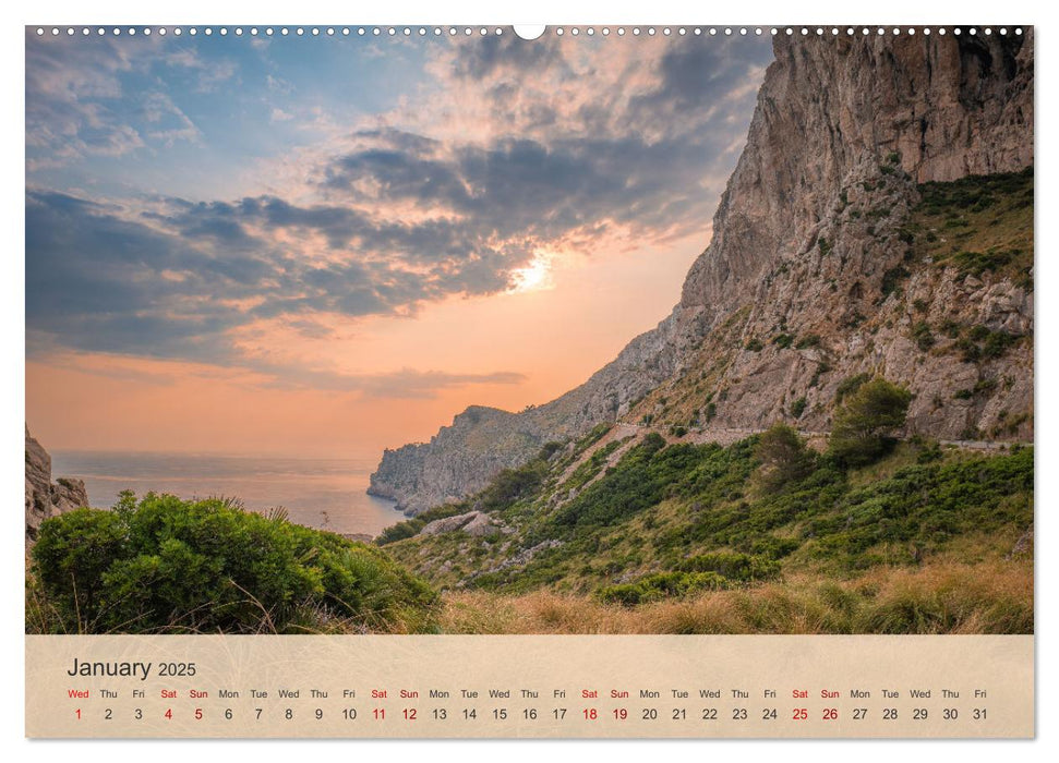 Mallorca - Pearl of the Mediterranean Sea (CALVENDO Monthly Calendar 2025)