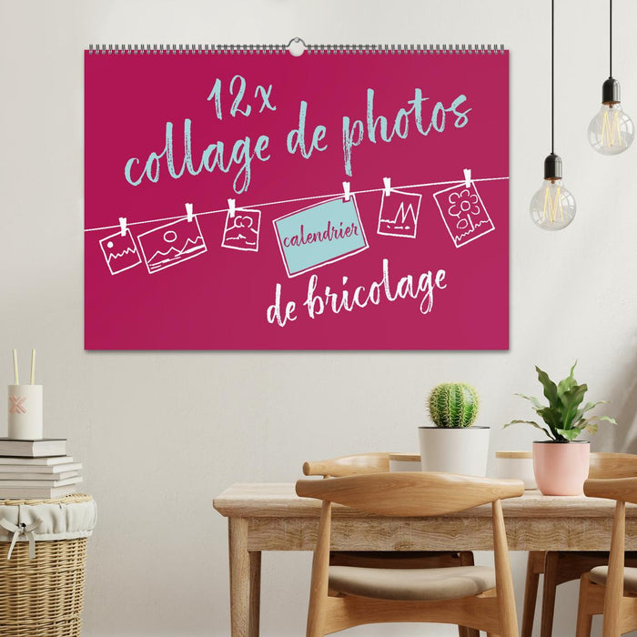 12 x collage de photos - calendrier de bricolage (CALVENDO Calendrier mensuel 2025)