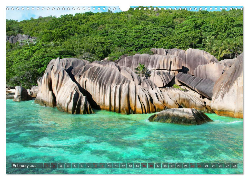 Seychelles, Holidays on Exotic Islands (CALVENDO Monthly Calendar 2025)