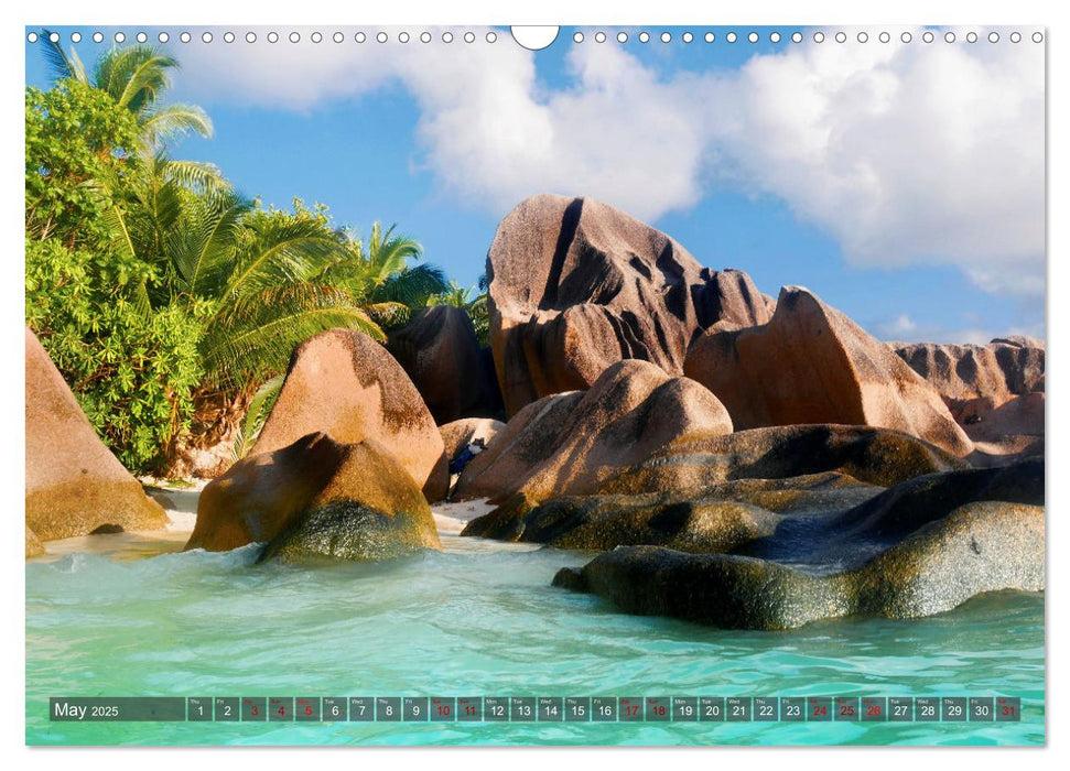 Seychelles, Holidays on Exotic Islands (CALVENDO Monthly Calendar 2025)