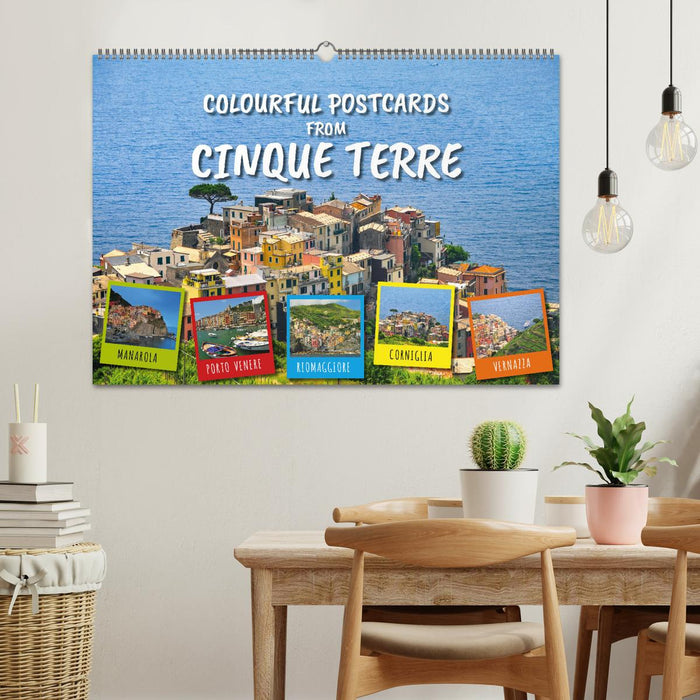 Colourful Postcards from Cinque Terre (CALVENDO Monthly Calendar 2025)