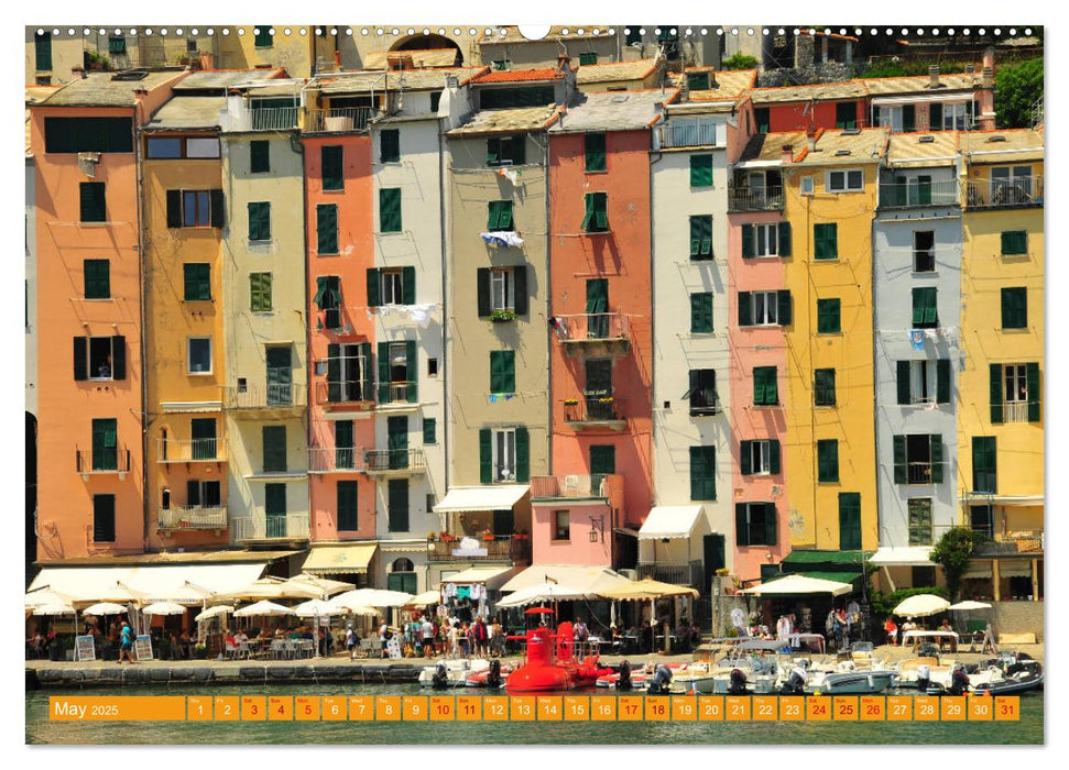 Colourful Postcards from Cinque Terre (CALVENDO Monthly Calendar 2025)