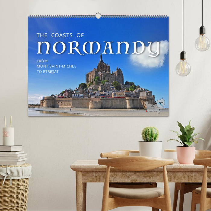 The Coasts of Normandy from Mont Saint-Michel to Étretat (CALVENDO Monthly Calendar 2025)