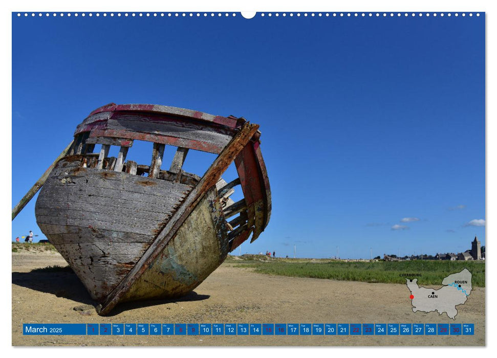 The Coasts of Normandy from Mont Saint-Michel to Étretat (CALVENDO Monthly Calendar 2025)