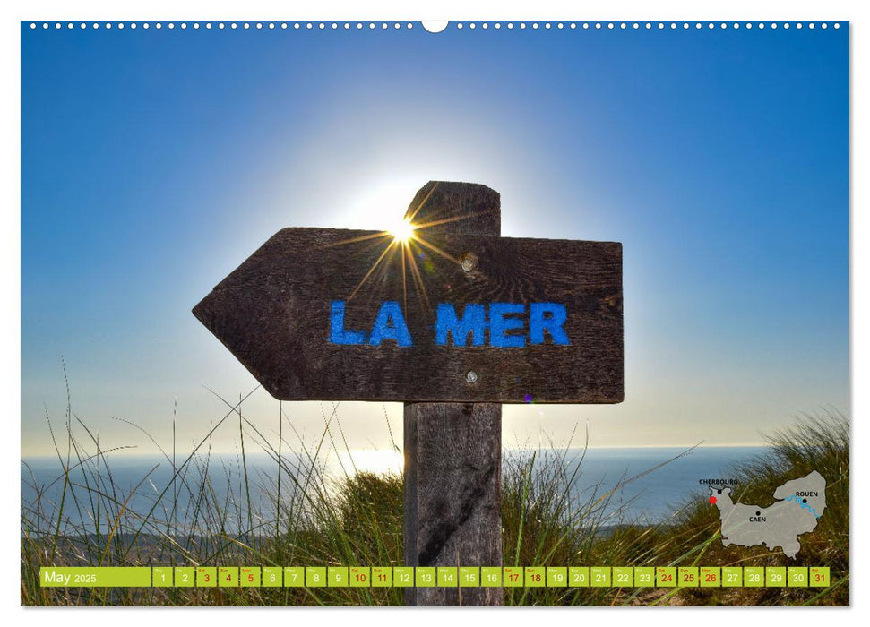 The Coasts of Normandy from Mont Saint-Michel to Étretat (CALVENDO Monthly Calendar 2025)