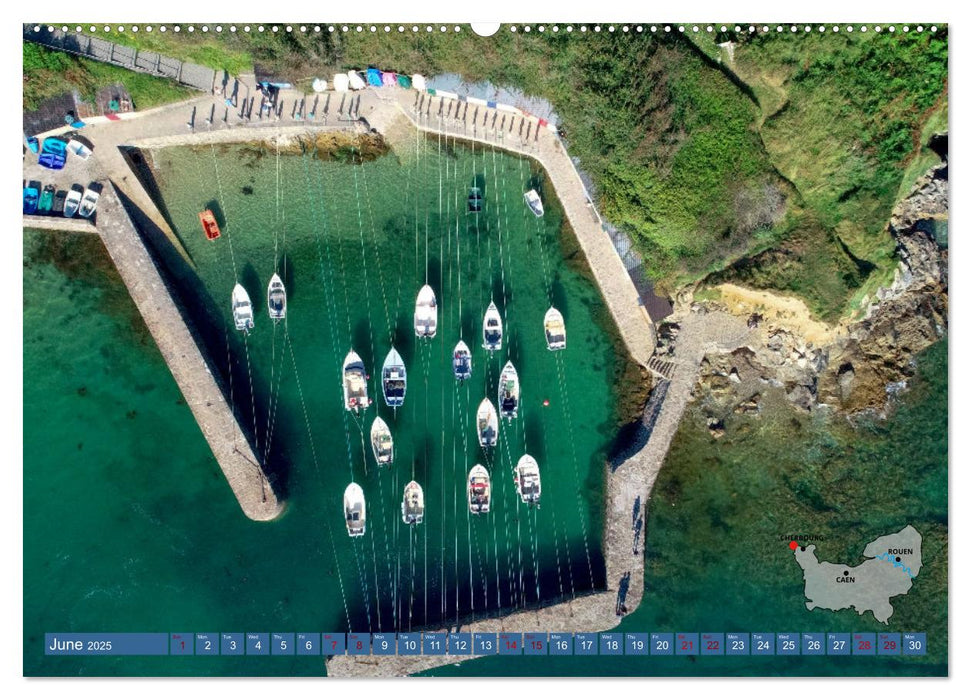 The Coasts of Normandy from Mont Saint-Michel to Étretat (CALVENDO Monthly Calendar 2025)