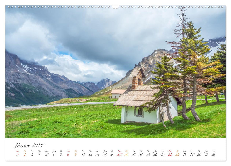 Sur la route des Grandes Alpes, la vallée de la Guisane (CALVENDO Calendrier mensuel 2025)