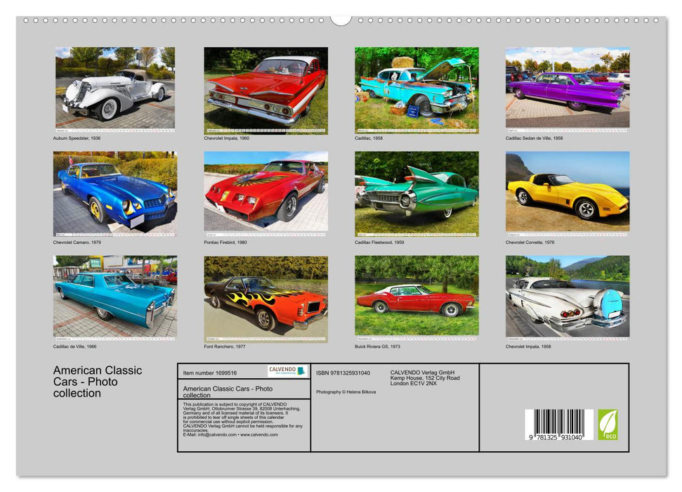 American Classic Cars - Photo collection (CALVENDO Premium-Calendar 2025)