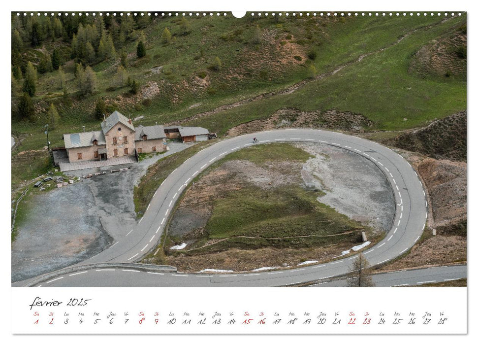 Le col de l'Izoard sur la route des Grandes Alpes (CALVENDO Calendrier mensuel 2025)