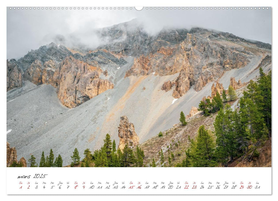 Le col de l'Izoard sur la route des Grandes Alpes (CALVENDO Calendrier mensuel 2025)