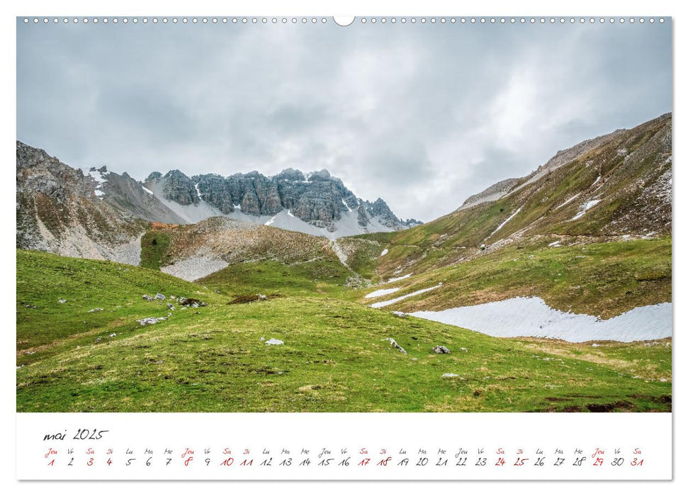 Le col de l'Izoard sur la route des Grandes Alpes (CALVENDO Calendrier mensuel 2025)