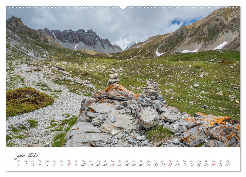 Le col de l'Izoard sur la route des Grandes Alpes (CALVENDO Calendrier mensuel 2025)