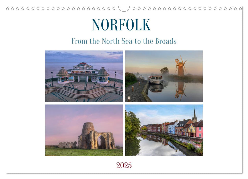 Norfolk - From the North Sea to the Broads (CALVENDO Monthly Calendar 2025)