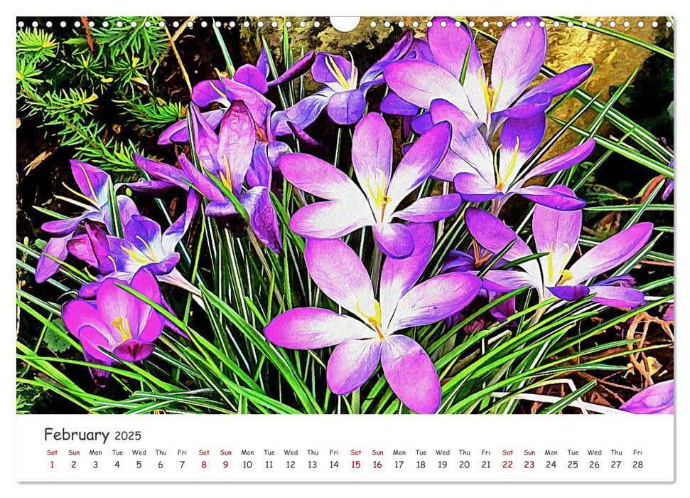 Vivacious Florals (CALVENDO Monthly Calendar 2025)