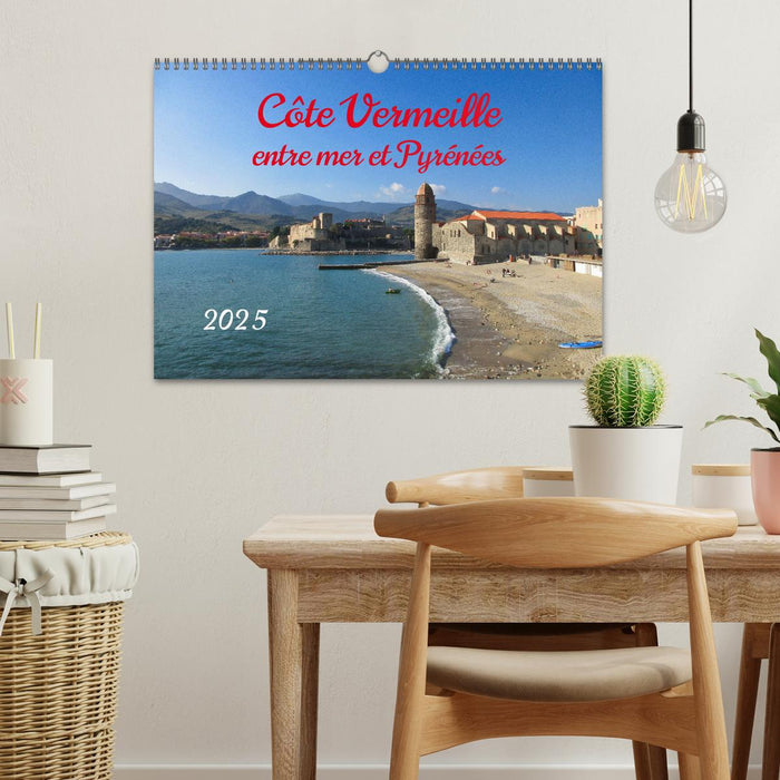 Côte Vermeille entre mer et Pyrénées (CALVENDO Calendrier mensuel 2025)