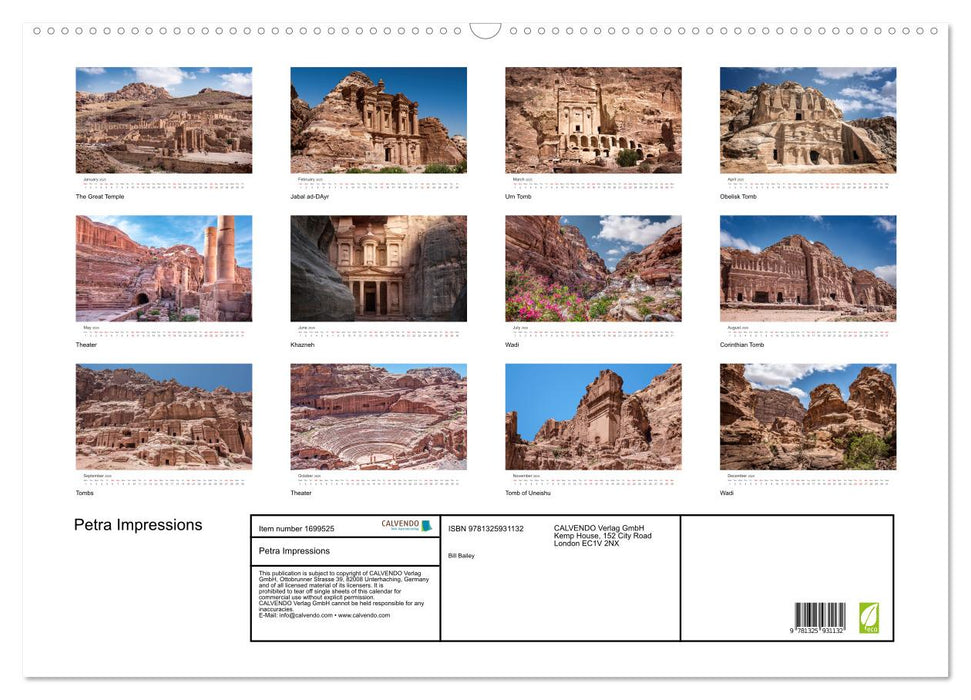 Petra Impressions (CALVENDO Monthly Calendar 2025)