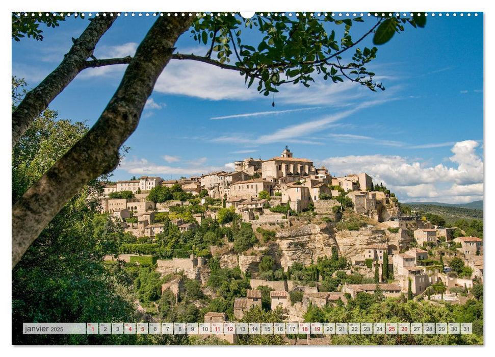 Les villages perchés de Provence (CALVENDO Calendrier mensuel 2025)