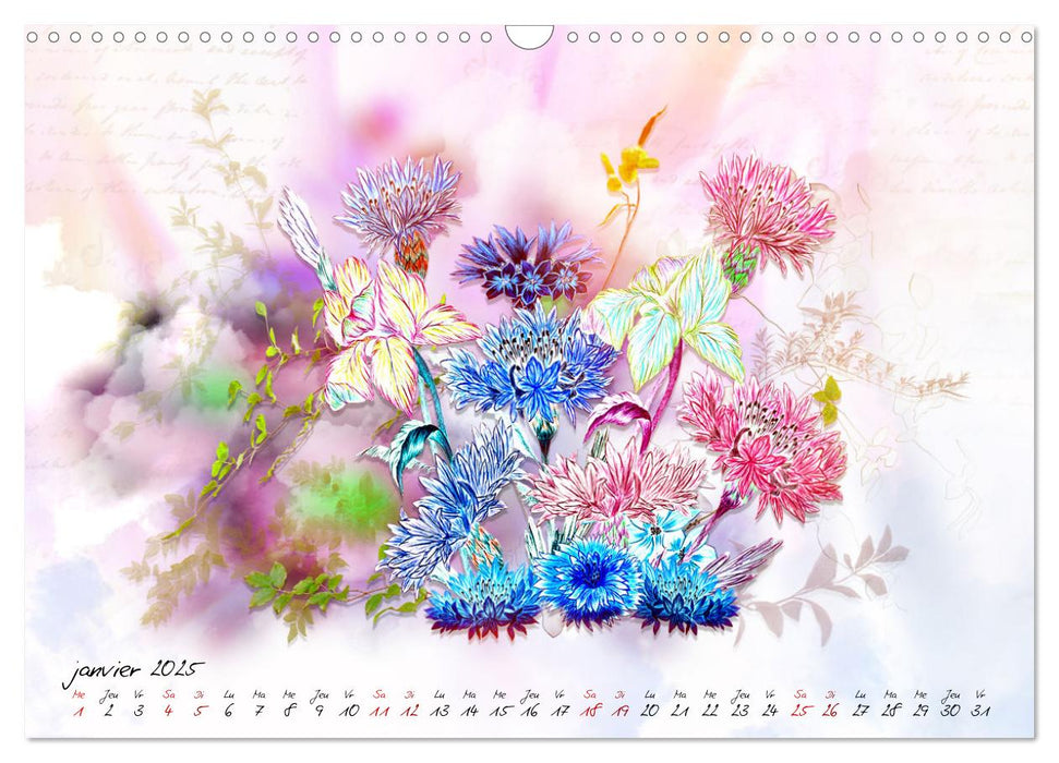 Prairies sauvages en fleurs (CALVENDO Calendrier mensuel 2025)