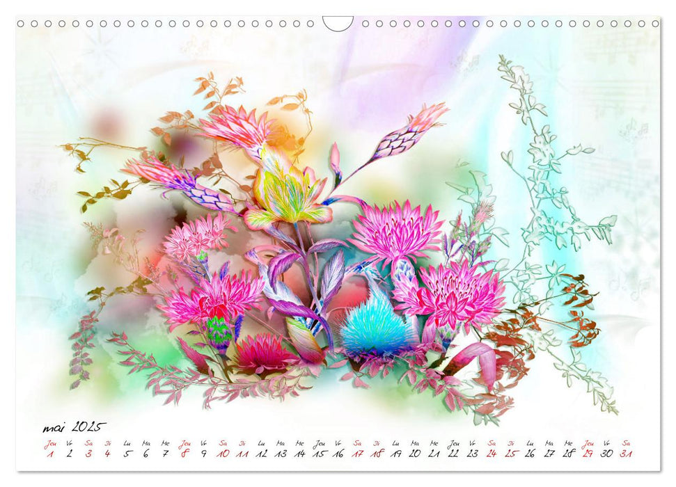 Prairies sauvages en fleurs (CALVENDO Calendrier mensuel 2025)