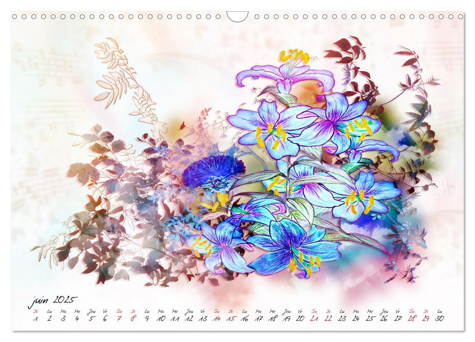 Prairies sauvages en fleurs (CALVENDO Calendrier mensuel 2025)