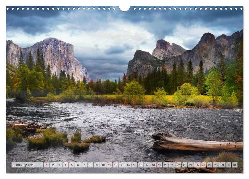 Yosemite National Park Road Trip (CALVENDO Monthly Calendar 2025)