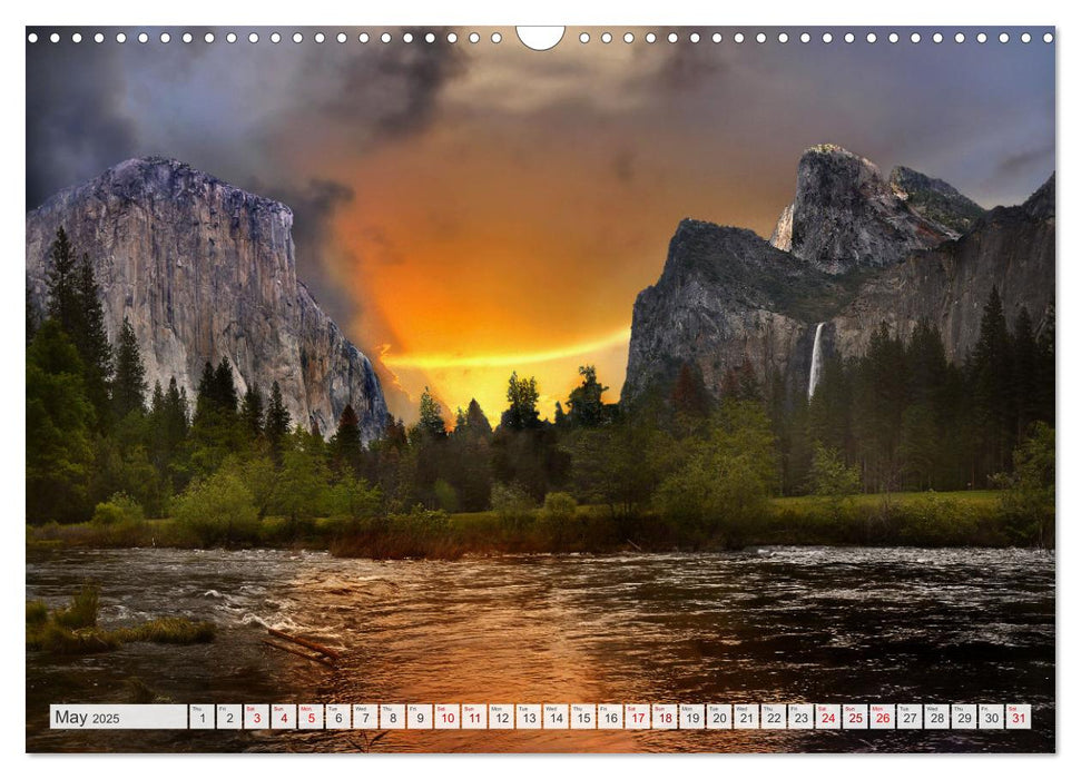 Yosemite National Park Road Trip (CALVENDO Monthly Calendar 2025)