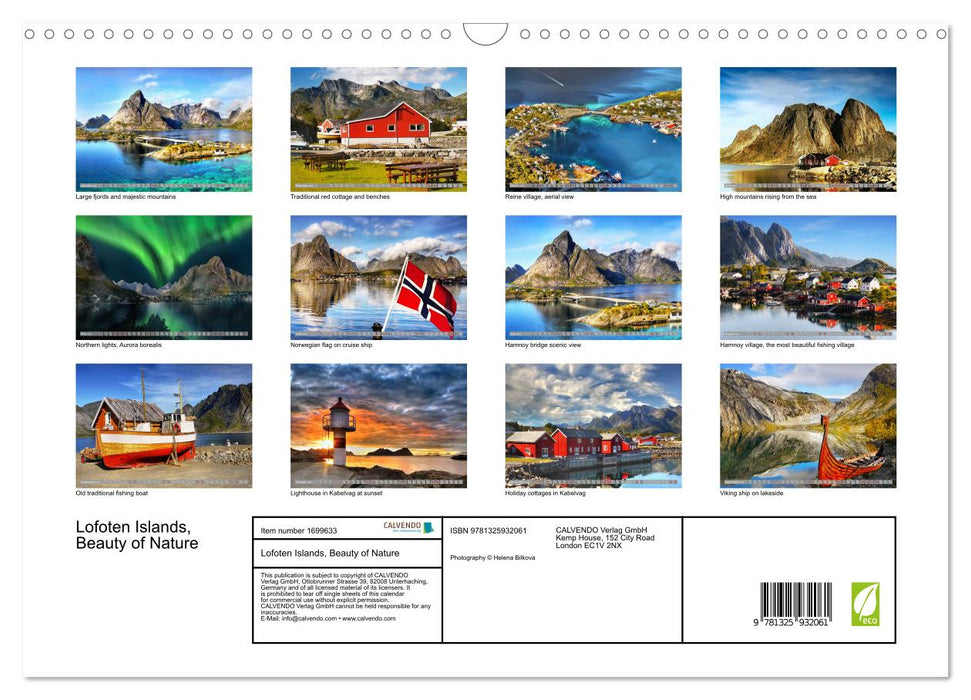 Lofoten Islands, Beauty of Nature (CALVENDO Monthly Calendar 2025)