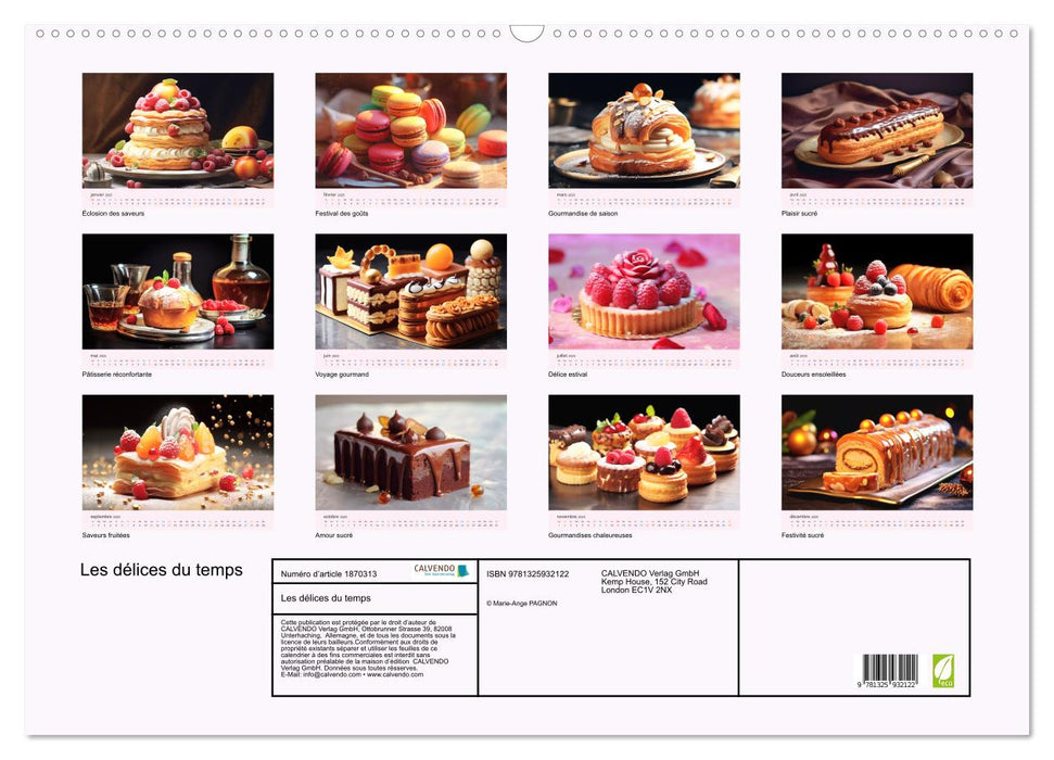 Les délices du temps (CALVENDO Calendrier mensuel 2025)
